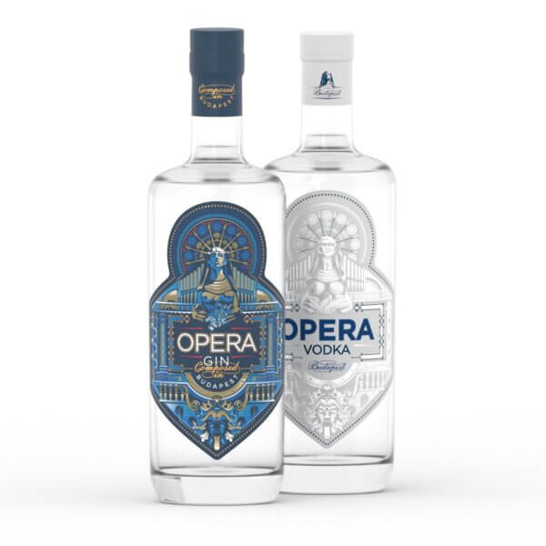 Opera Budapest Dry Gin 0,7 l + Opera Budapest Vodka 0,7 l